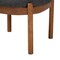 Baxton Studio Iliana Japandi Dark Grey Fabric and Walnut Brown Finished Wood Ottoman Footstool 233-13166-ZORO - alternate 2